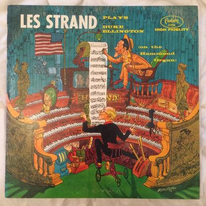 Les Strand : Les Strand Plays Duke Ellington (On The Hammond Organ) (LP, Album, Mono, Red)