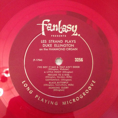 Les Strand : Les Strand Plays Duke Ellington (On The Hammond Organ) (LP, Album, Mono, Red)