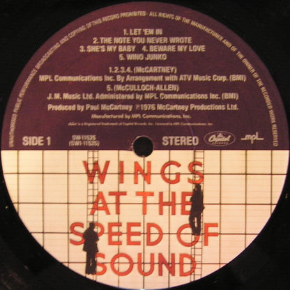 Wings (2) : Wings At The Speed Of Sound (LP, Album, Win)