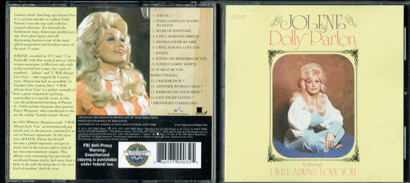 Dolly Parton : Jolene (CD, Album, RE, RM)