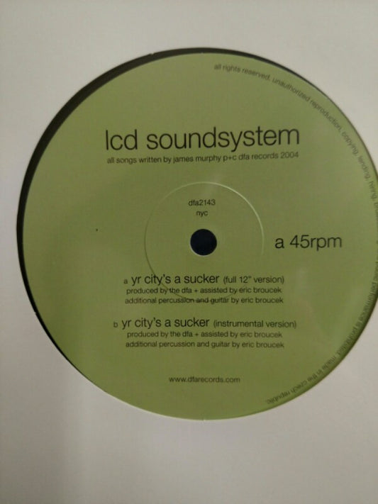 LCD Soundsystem : Yr City's A Sucker (12", Single, RP)