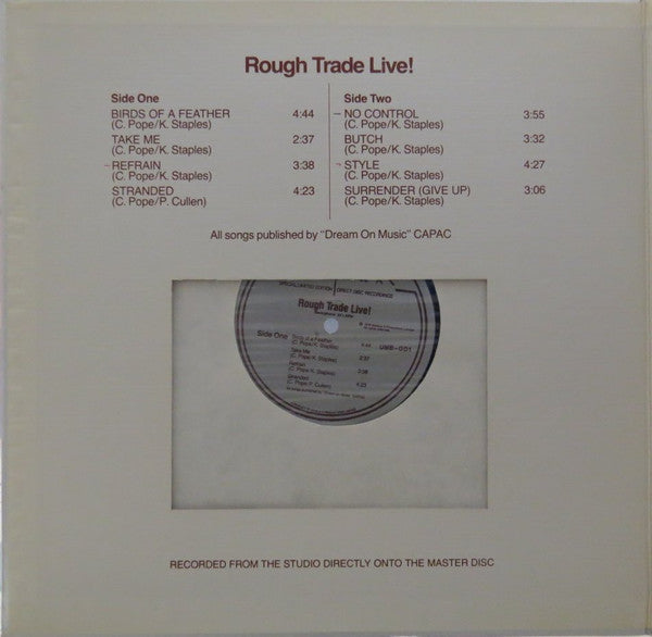 Rough Trade : Rough Trade Live! (LP, Album, Ltd, Num, Die)