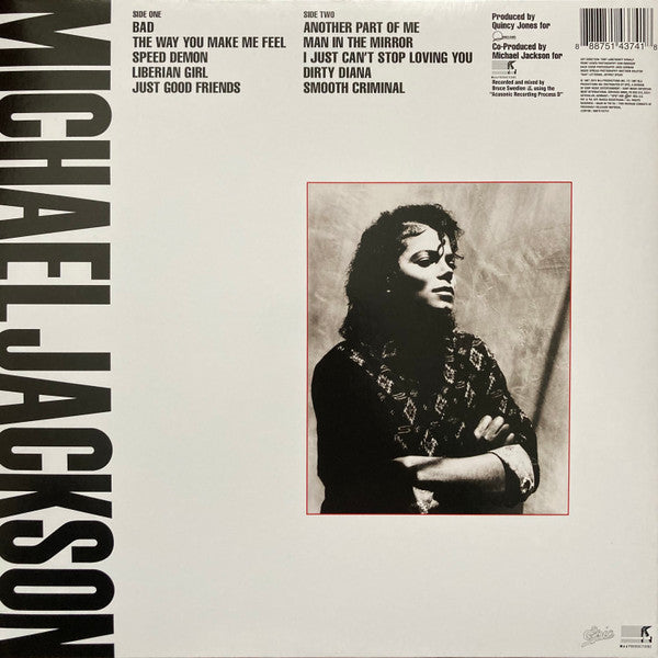 Michael Jackson : Bad (LP, Album, RE, RP, Gat)