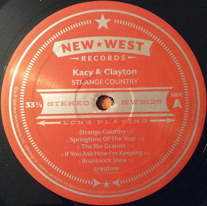 Kacy & Clayton : Strange Country (LP, Album, 150)