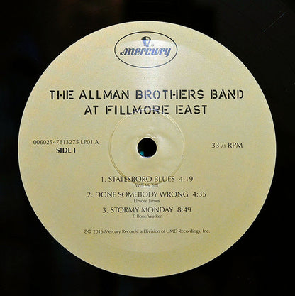 The Allman Brothers Band : The Allman Brothers Band Live At The Fillmore East (2xLP, Album, RE, RM, Gat)