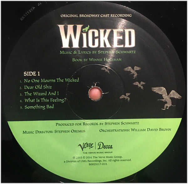 Stephen Schwartz : Wicked (Original Broadway Cast Recording) (2xLP, Album, RE)