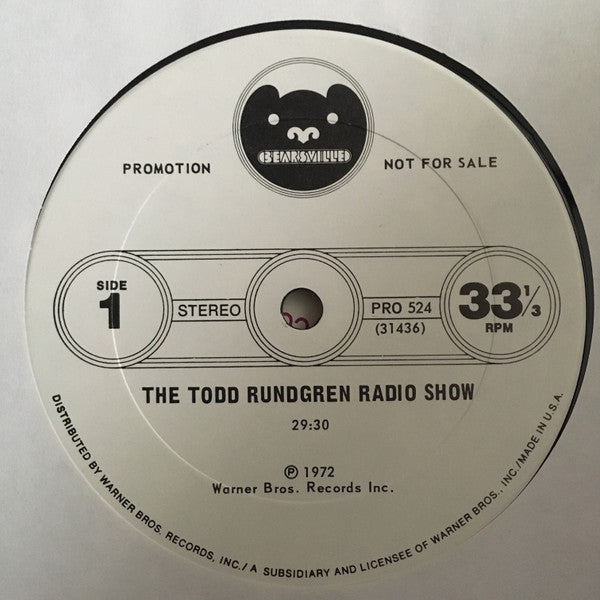 Todd Rundgren : The Todd Rundgren Radio Show (LP, Promo, Transcription)