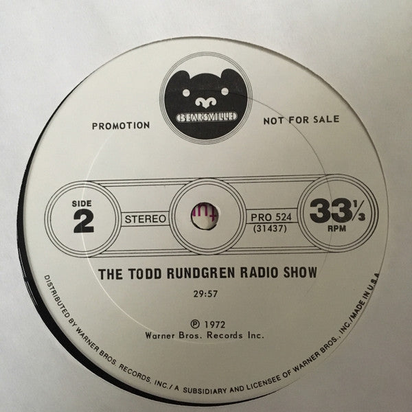 Todd Rundgren : The Todd Rundgren Radio Show (LP, Promo, Transcription)