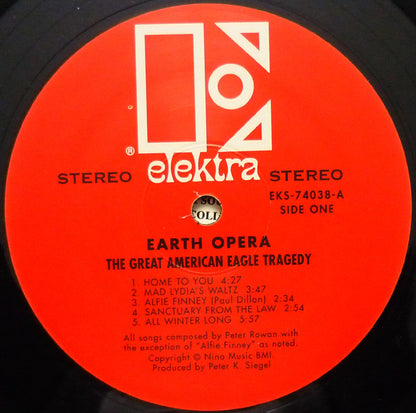 Earth Opera : The Great American Eagle Tragedy (LP, Album, RE)