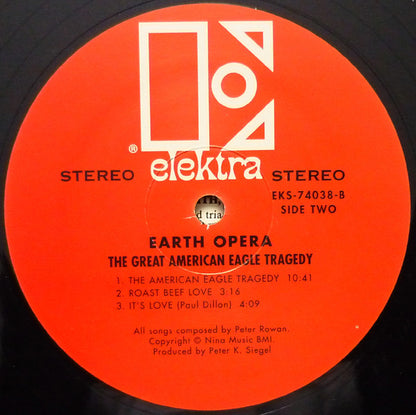 Earth Opera : The Great American Eagle Tragedy (LP, Album, RE)