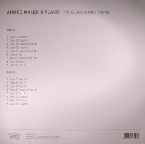 اًحمد مالك* و فلاكو* = Ahmed Malek & Flako : التسجيلات الإلكترونية = The Electronic Tapes  (LP, Album, Comp)