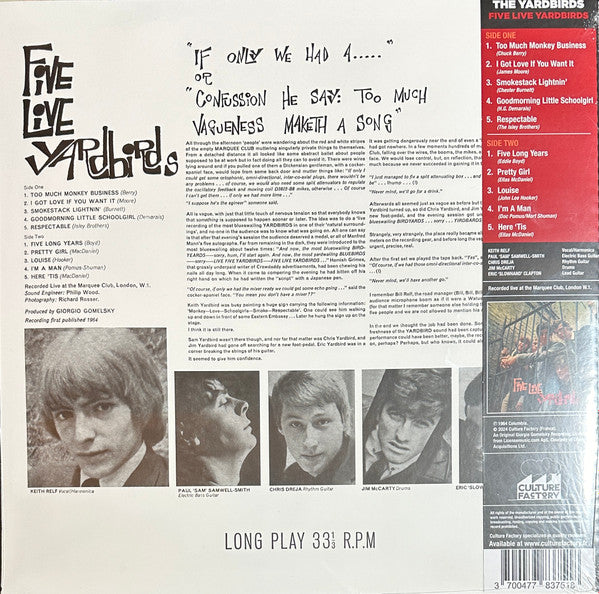 The Yardbirds : Five Live Yardbirds (LP, Album, RSD, Ltd, RE, Red)