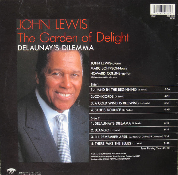 John Lewis (2) : The Garden Of Delight - Delaunay's Dilemma (LP, Album)