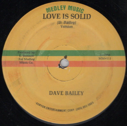 Dave Bailey (3) : Love Is Solid (12")