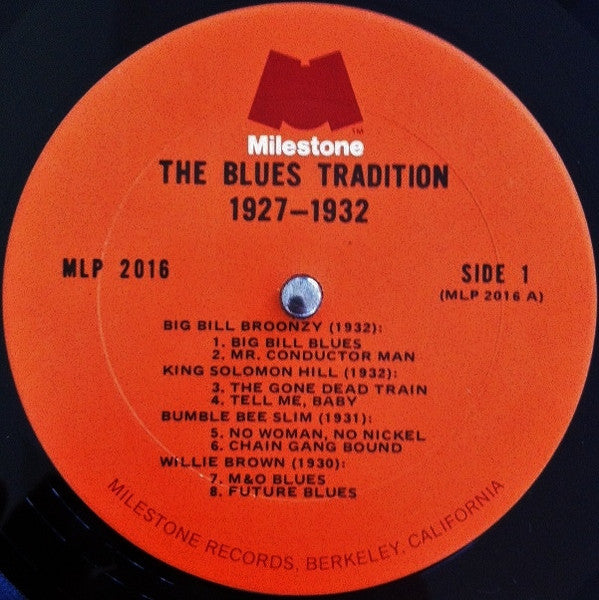 Various : The Blues Tradition 1927-1932 (LP, Comp, Mono, RE)