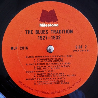 Various : The Blues Tradition 1927-1932 (LP, Comp, Mono, RE)