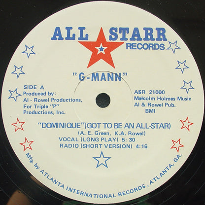 G-Mann : Dominique (Got To Be An All-Star) (12")