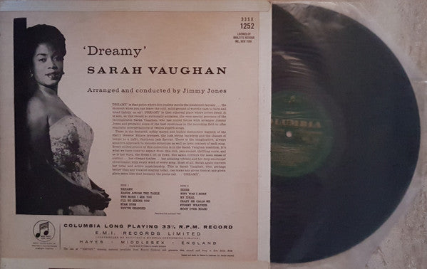 Sarah Vaughan : Dreamy (LP, Album, Mono)