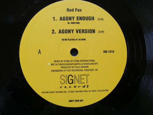 Red Fox (2) / Commander Shad : Agony Enough / Eunoch (12")