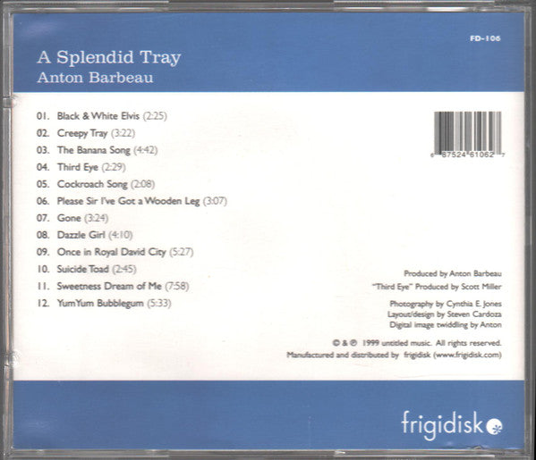 Anton Barbeau : A Splendid Tray  (CD, Album)