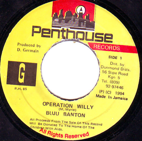 Buju Banton : Operation Willy (7")