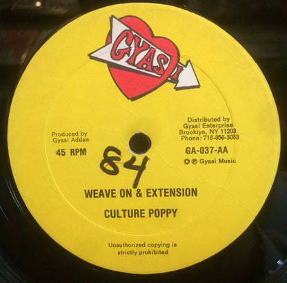 Ken Albert / Culture Poppy : Make It Real / Weave On & Extension (12")