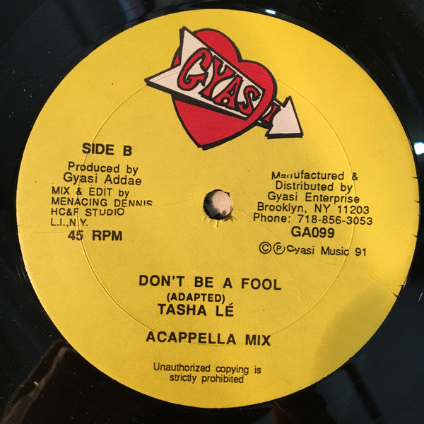 MC Lab & Tasha Lee : Don't Be A Fool (Version)  (12")