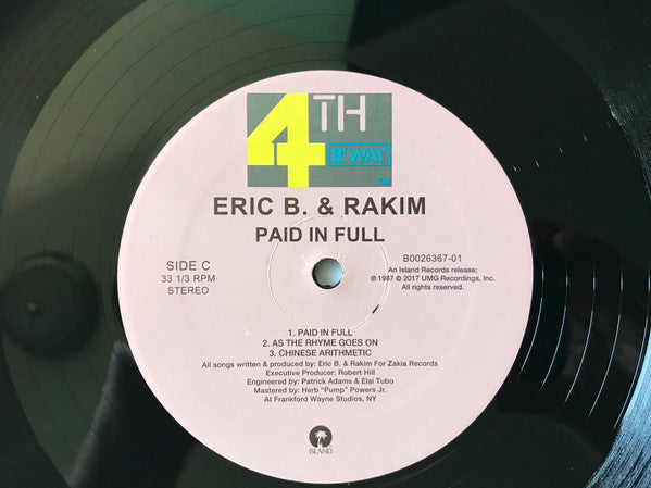 Eric B. & Rakim - Paid In Full (2xLP, Album, RE)