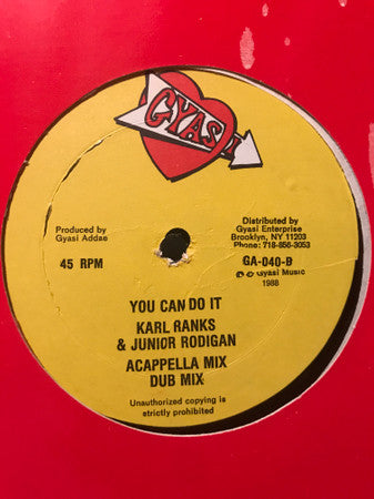 Karl Ranks & Junior Rodigan : You Can Do It (12")