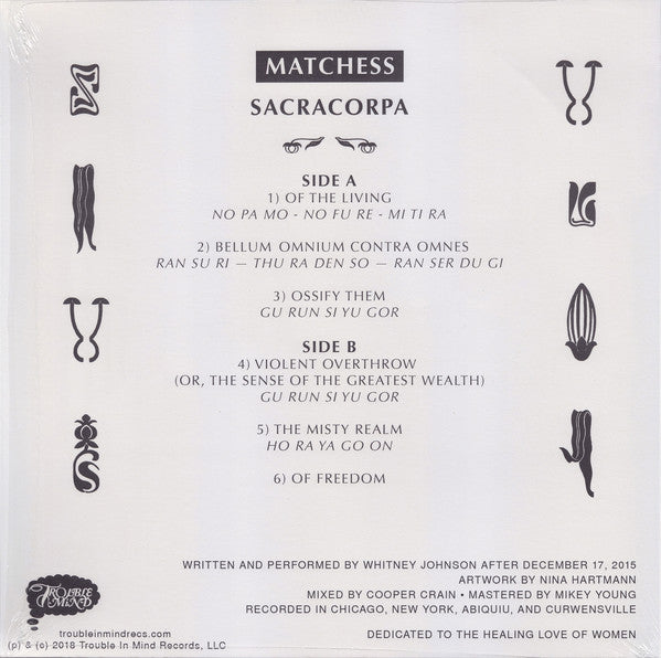 Matchess : Sacracorpa (LP, Album, Ltd, Tur)