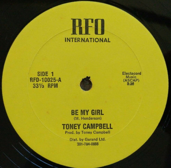 Toney Campbell : Be My Girl (12")