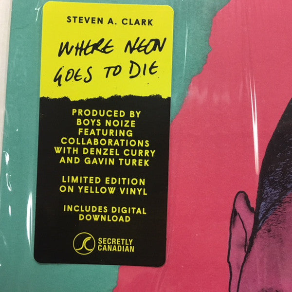 Steven A. Clark : Where Neon Goes To Die (LP, Ltd, Yel)