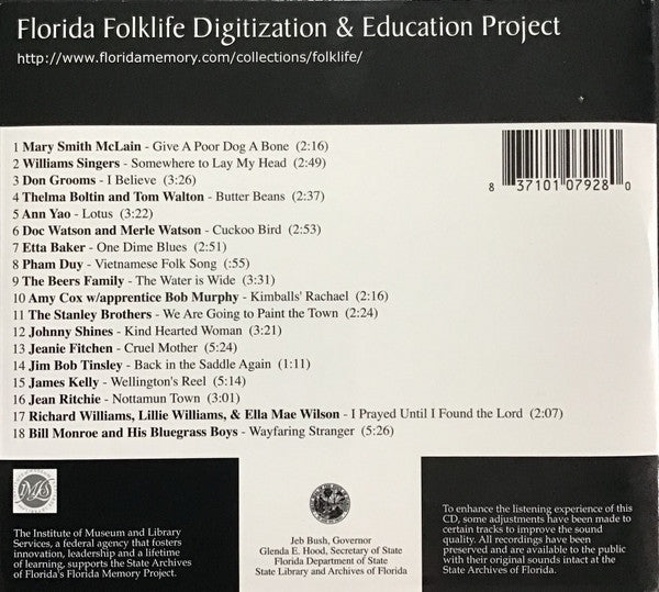 Various : More Music from the Florida Folklife Collection (CD, Album, Comp)