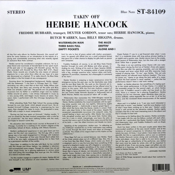 Buy Herbie Hancock : Takin' Off (LP, Album, RE, 180) Online for a