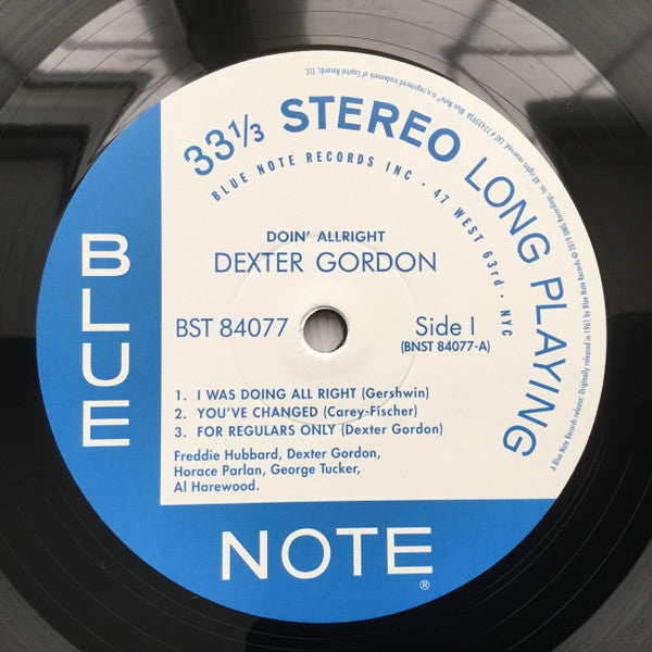 Dexter Gordon - Doin' Allright (LP, Album, RE, 180)