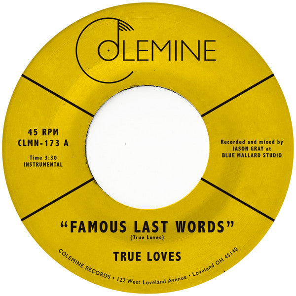 The True Loves (2) : Famous Last Words (7")