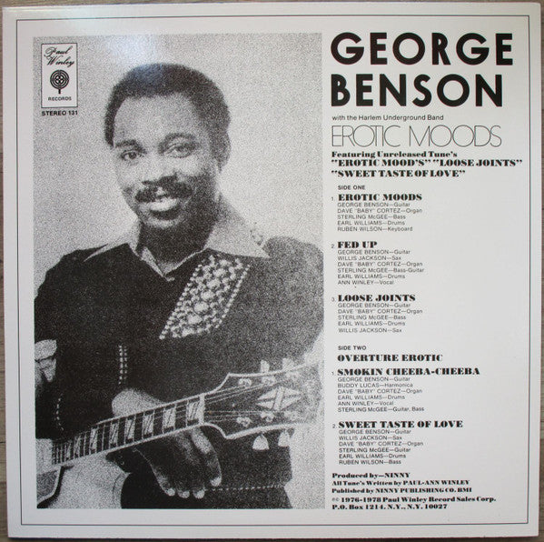 George Benson With Harlem Underground Band : Erotic Moods (LP, Album, Unofficial)