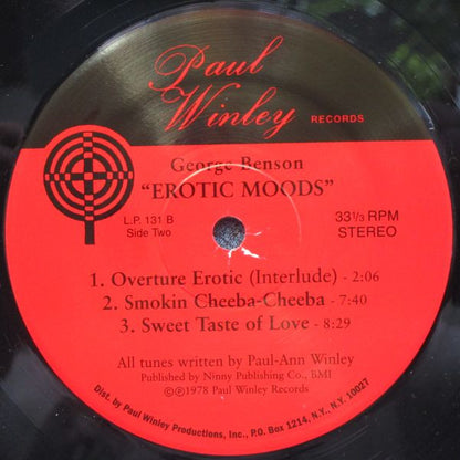 George Benson With Harlem Underground Band : Erotic Moods (LP, Album, Unofficial)