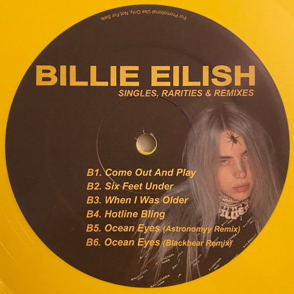 Billie Eilish : Singles, Rarities & Remixes (LP, Comp, Unofficial, Yel)