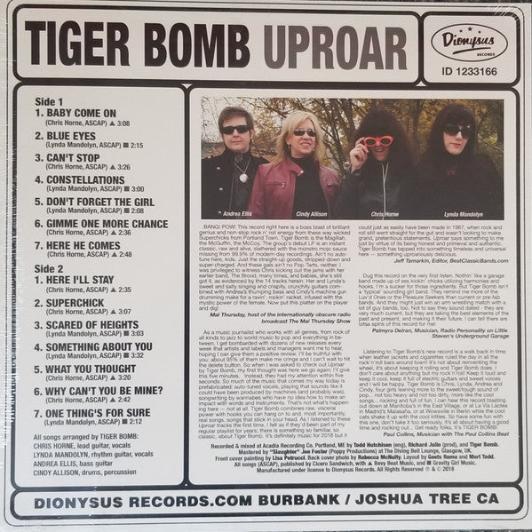 Tiger Bomb (2) : Uproar (LP,Album)