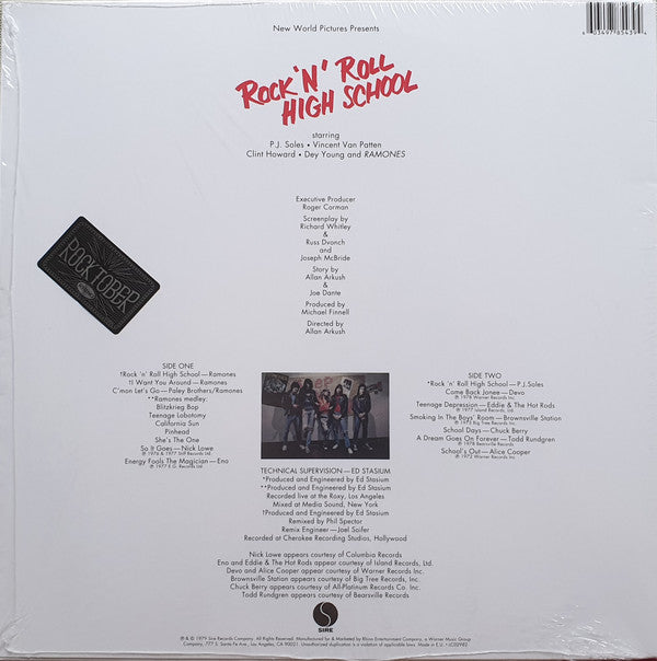 Various : Rock 'N' Roll High School (Music From The Original Motion Picture Soundtrack) (LP, Comp, Ltd, RE, Fir)