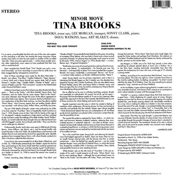 Tina Brooks : Minor Move (LP, Album, RE, 180)