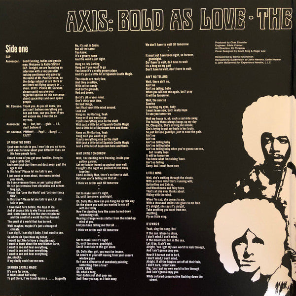 Buy The Jimi Hendrix Experience : Axis: Bold As Love (LP, Album