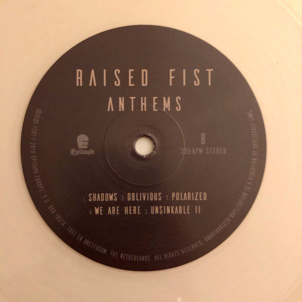 Raised Fist : Anthems (LP, Album, Cle)