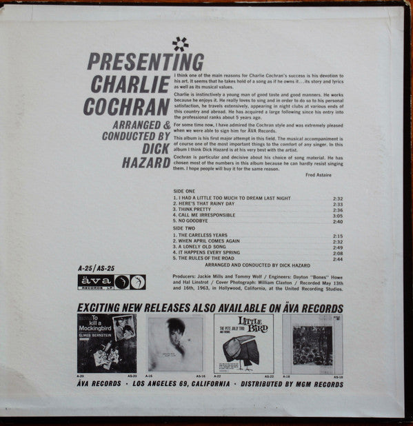 Charlie Cochran : Presenting Charlie Cochran (LP, Album, Mono)