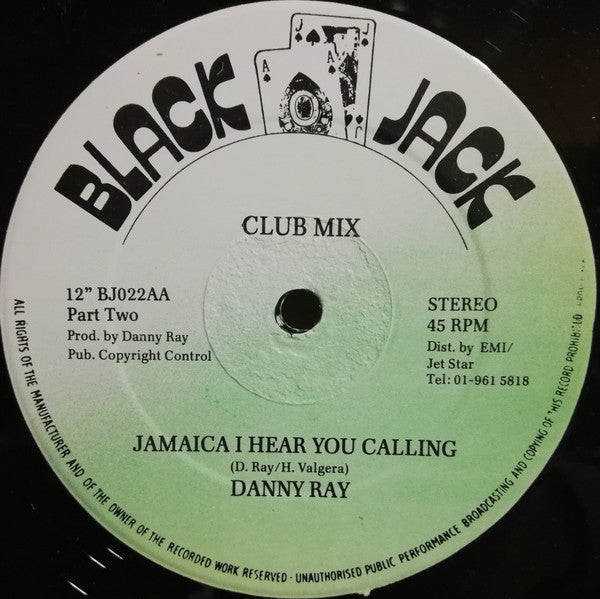 Danny Ray (2) : Jamaica I Hear You Calling (12")