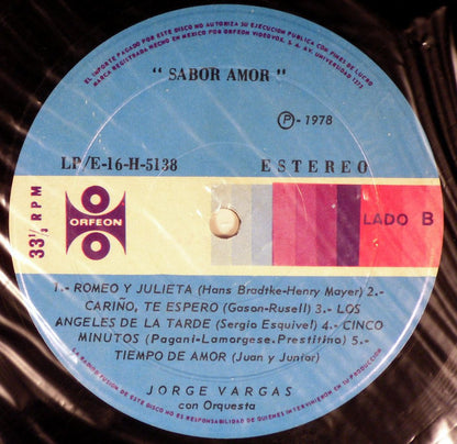 Jorge Vargas (4) : Sabor Amor (LP, Album)