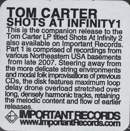 Tom Carter : Shots At Infinity 1 (CD, Album)