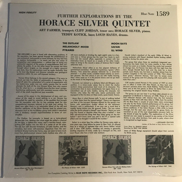 Buy The Horace Silver Quintet : Further Explorations (LP, Album