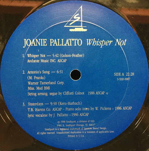 Joanie Pallatto : Whisper Not (LP, Album)